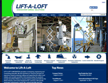 Tablet Screenshot of liftaloft.com